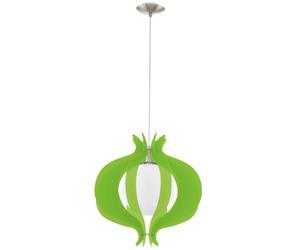 Lampada a sospensione di design, sala da pranzo, cucina, lampada a sospensione, sfera di vetro verde in un set che include lampadine a LED