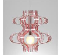 Lampada a sospensione diametro 53xh52 cm Venezia con paralume in policarbonato Rosso Rosso