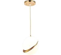 Lampada A Sospensione Dorata in Stile Nordico con Altezza Regolabile per Soggiorno Camera da Letto Caffetteria Bar Sala da Pranzo Hotel Club, Cool White Light Bulb, 20cm/7.87"