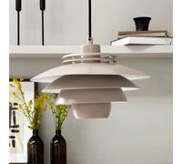 Lampada a sospensione Dyberg Larsen Ejka mini, beige, Ø 30 cm, metallo Dyberg Larsen