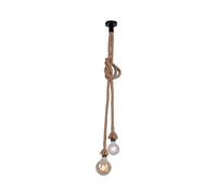 Lampada A Sospensione E27 2 Fiamme Corda Max. 155 Cm Regolabile