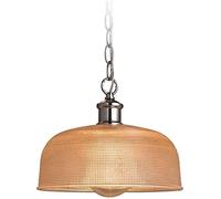 Lampada a Sospensione E27 Plafoniera per Ristorante Country Americano, Lampada a Sospensione in Cristallo Creativo retrò in Vetro Semplice, Lampadario per Illuminazione Decorativa per Bar da Cucina