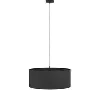 Lampadario Moderno Maserlo 1 Luce Acciaio Nero