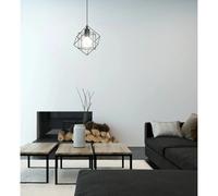 Lampada a sospensione Eglo Straiton 1 luce Nero E27 60 W Nero