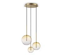 Lampada A Sospensione Equinoxe 3 Luci G4 Cromo Regolabile Metallo/Vetro Ideal Lux