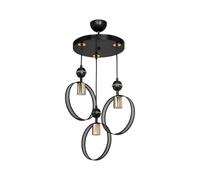 Lampada a sospensione Esin con tre portalampade a cerchio MDL4423