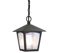Lampada a Sospensione Esterni Kettenlaterne Alluminio Vetro Veranda Luce Nero [EEK: Non valutato]