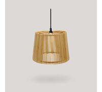 Lampada A Sospensione Esterno Legno Metallo E27 IP44 Ø 39 Cm Giardino Terrazza