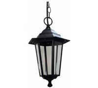 Lampada A Sospensione Esterno Nera Lantern IP44 Alluminio Rustico E27
