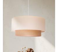 Lampada a sospensione Euluna Boho, beige, tessuto, Ø 45 cm Euluna