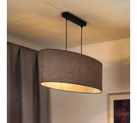 Lampada a sospensione Euluna Celine, cappuccino, tessuto ciniglia, 80 cm Euluna