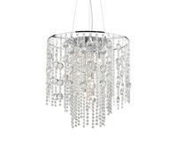 Lampadario Classico Evasione Vetro Cromo 10 Luci G9 3W 3000K Luce Calda