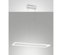 Fabas Luce Lampada sospensione LED Bard, 92x32 cm in bianco Fabas Luce