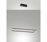 Lampada A Sospensione Fabas Bard Led 52W 3000K Nero Moderno