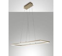 Lampada A Sospensione Fabas Bard Led 52W 3000K Oro Moderno