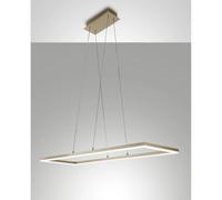 Fabas Luce Sospensione LED Bard, 92x32cm, finitura oro opaco Fabas Luce
