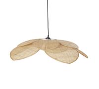 Lampada a sospensione fiore in rattan intrecciato