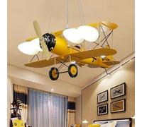 Lampada a sospensione for aereo a LED nordica da soffitto for camera letto for semplice e personalizzata in arte del ferro, for la dei l'arredamento dello studio ,Plafoniere da soffitto(Yellow)