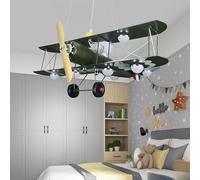 Lampada a sospensione for aereo a LED nordica da soffitto for camera letto for semplice e personalizzata in arte del ferro, for la dei l'arredamento dello studio ,Plafoniere da soffitto(Green)