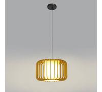 Lampada a sospensione Forlight Viva, marrone chiaro, legno, Ø 40 cm Forlight