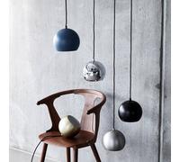 Lampada a sospensione FRANDSEN Ball, nichel satinato, Ø 18 cm Frandsen
