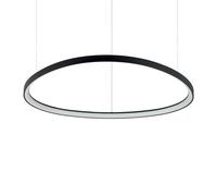 Lampada a Sospensione Gemini Led 78W Luce Naturale Nero Altezza Regolabile Ideal