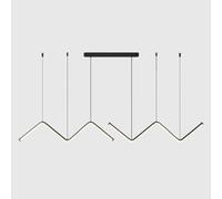 Lampada a sospensione geometrica minimalista moderna a LED dimmerabile in metallo lunga lampada a ristorante bar interni arredamento casa a a soffitto, luci sospese