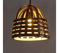Lampada a Sospensione Giapponese E27 con Testa Singola, Artigianato Classico, Accessori per la casa in bambù, Lampada a Sospensione da soffitto, Lampada a Sospensione per migliorar