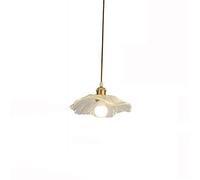 Lampada a Sospensione Giapponese in Ottone e Vetro a 3 luci, Lampada a Sospensione a Testa Singola, Europa Settentrionale, restauro dei Modi antichi, Portico, corridoio, Ristorante