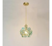 Lampada a Sospensione Giapponese in Ottone e Vetro a Petalo, Creativa e Accogliente, con Una Sola Testa, per cameretta dei Bambini, Camera da Letto, Soggiorno, Studio, Isola della Cucina, illumin