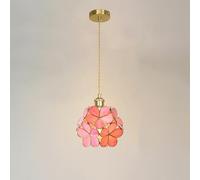 Lampada a Sospensione Giapponese in Ottone e Vetro a Petalo, Creativa e Accogliente, con Una Sola Testa, per cameretta dei Bambini, Camera da Letto, Soggiorno, Studio, Isola della Cucina, illumin