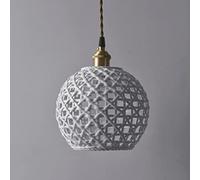 LWOMAN Lampada a Sospensione Giapponese Piccola Lampada a Sospensione Cava in Ceramica Lampada a Sospensione Moderna for Soggiorno Cucina Ingresso Camera da Letto Ufficio (Color : White, Size : C)