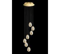 Lampada a sospensione GOLDEN EGG 7 vetri, oro, LED 3000K 1960lm 33,6W dimmerabile, , dia.35xh150cm