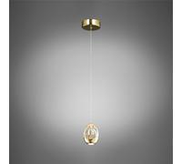 Lampada a sospensione GOLDEN EGG, Oro LED 4,8W, 280LM, 3000K, dia.12xh120cm