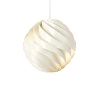 Lampada a sospensione Gubi Turbo, bianco alabastro lucido, Ø 36 cm, GUBI