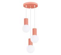 Lampada a sospensione HALO 3P color pesca