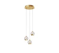 Lampada a sospensione 'Hayley' colore Trasparente, in Vetro ad es. Soggiorno & Sala da pranzo (3 luci, lampadina inclusa) di Lucande | lampada a sospensione in vetro, lampada a sospensione, lampada a