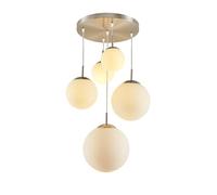 Lampada a sospensione 'Heleska' dimmerabile (Moderno) colore Grigio, in Metallo ad es. Soggiorno & Sala da pranzo (5 luci, E27) di Lindby | lampada a sospensione, lampada da soffitto, lampada
