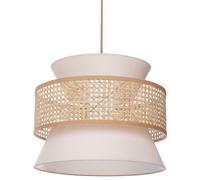 Lampada a sospensione Illuminazione con paralume in Rattan Naturale Beige