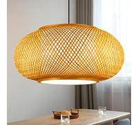 Lampada a sospensione in bambù intrecciata a mano Lampada da soffitto con lampadario naturale, lampadario in bambù in stile zen per sala da pranzo, sala da tè, ristorante