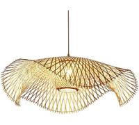 Lampada a sospensione in bambù intrecciato con materiale naturale intrecciato, adatta per isola cucina, fattoria, ristorante, corridoio bar