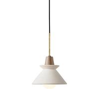 Lampada a sospensione in calcestruzzo originale, colore legno, lampada a sospensione, testa singola, attacco E27, lampadario decorativo nordico, illuminazione a pendolo per sala da pranzo, soggiorno