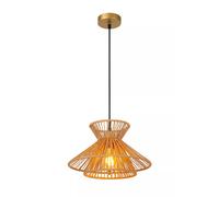 Lampada A Sospensione In Carta Naturale Oro Ø32 Cm E27 Per La Sala Da Pranzo