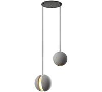 Lampada a Sospensione in Cemento con Luna in Cemento - Lampadario a Luna in Stile Industriale da Applicare al soffitto in Cemento del Bar del Ristorante, lampadario Moderno a LED