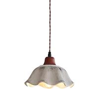 Lampada a Sospensione in Ceramica V-intage Lampadario in Legno Lampada a Sospensione a soffitto Regolabile Compatible with Fattoria,per Varie stanze