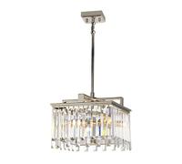 Lampada A Sospensione In Cristallo Regolabile Art Déco 4x E14 Per Sala Da Pranzo