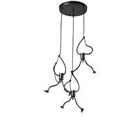 Lampada a Sospensione in Ferro con Motivo a Cartoni Animati, Moderna e Creativa, con luci a Sospensione a Forma di Piccole Persone, luci a Sospensione Regolabili per la cameretta d