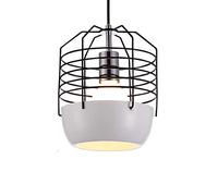 Lampada a Sospensione in Ferro Resistente, lampadario da Bar Moderno e Minimalista per Camera da Letto, 110 V-220 V, E27 (Senza Sorgente Luminosa) (Colore: verde-36×33 cm), Colore: rosso-20×24 cm