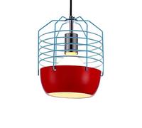 Lampada a Sospensione in Ferro Resistente, lampadario da Bar Moderno e Minimalista per Camera da Letto, 110 V-220 V, E27 (Senza Sorgente Luminosa) (Colore: verde-36×33 cm), Colore: rosso-20×24 cm