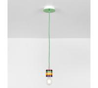 Lampada a Sospensione in Metacrilato CARIOCA Ø6xh9,5 cm Verde Trasparente verde trasparente